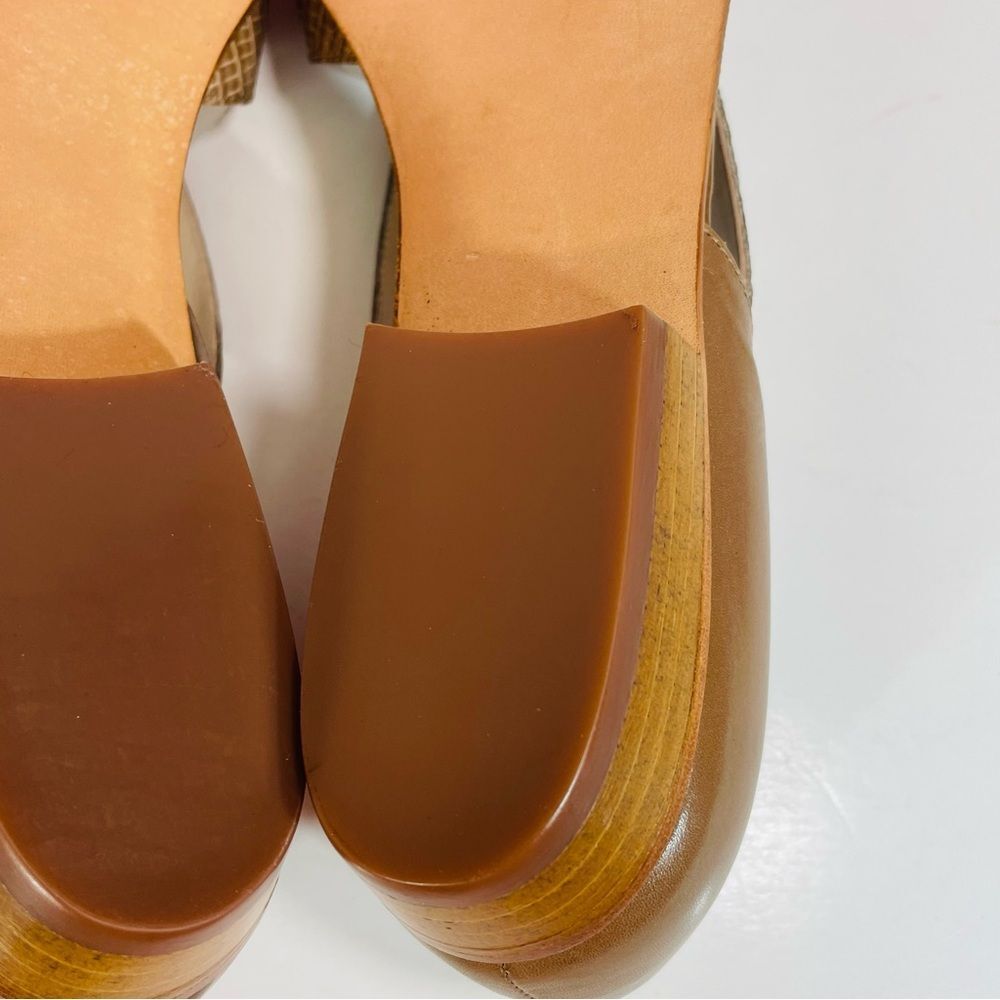 Vaneli Italian Vero Cuoio Leather Vintage Tan Flats/Small Heel Size 8 - Picture 11 of 11